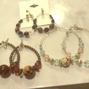 New:  3 pairs of hoop earrings